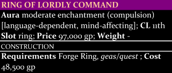 Ring of Lordly Command